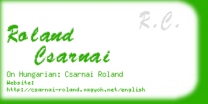 roland csarnai business card